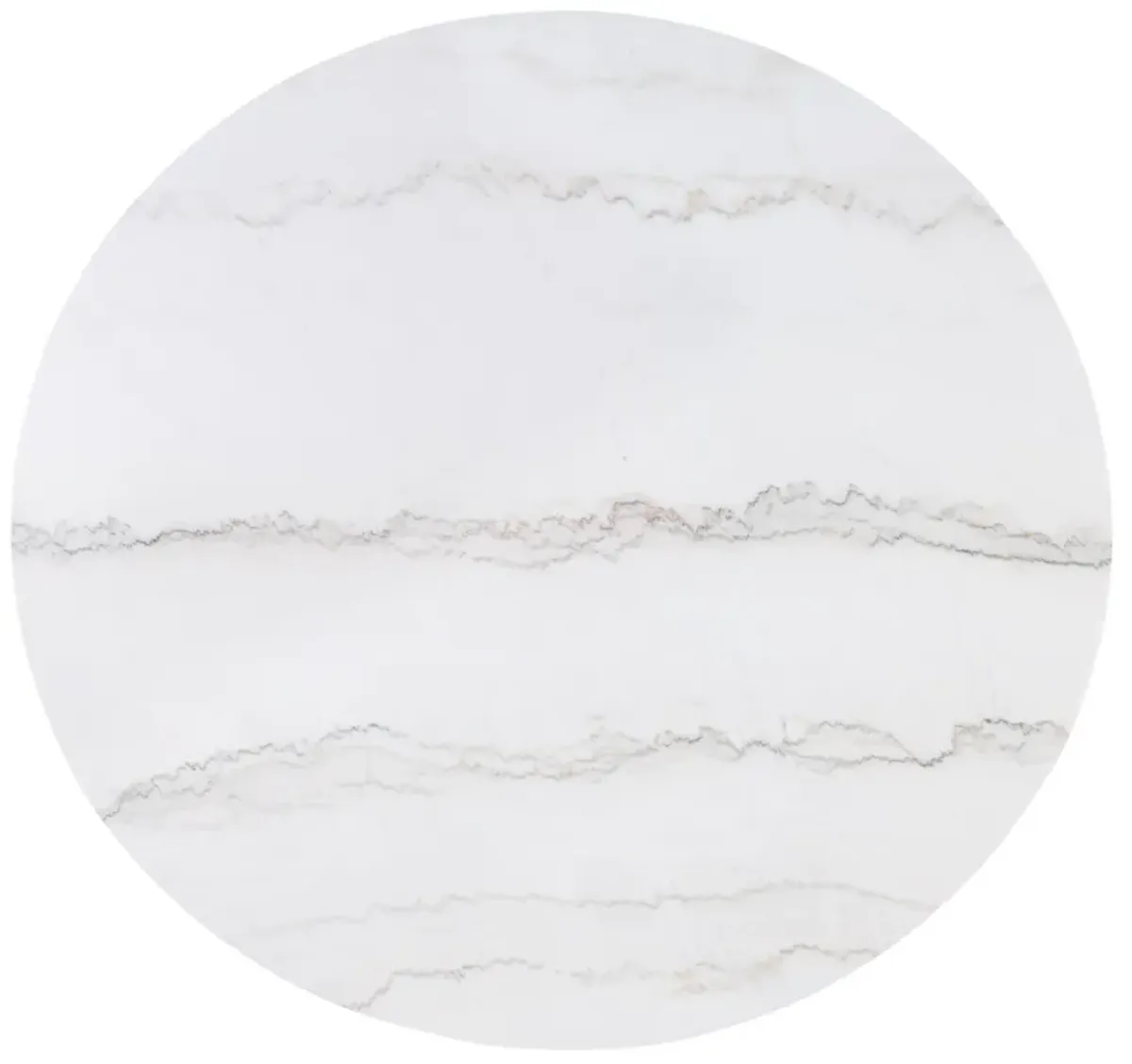 Varley - Genuine Marble Table - White & Charcoal