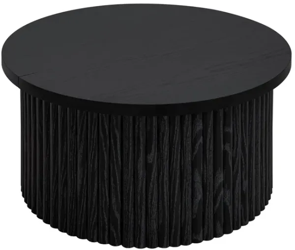 Coffee Table, Round Coffee Table, Modern Side Tables Accent End Table For Living Room, Apartment - Black