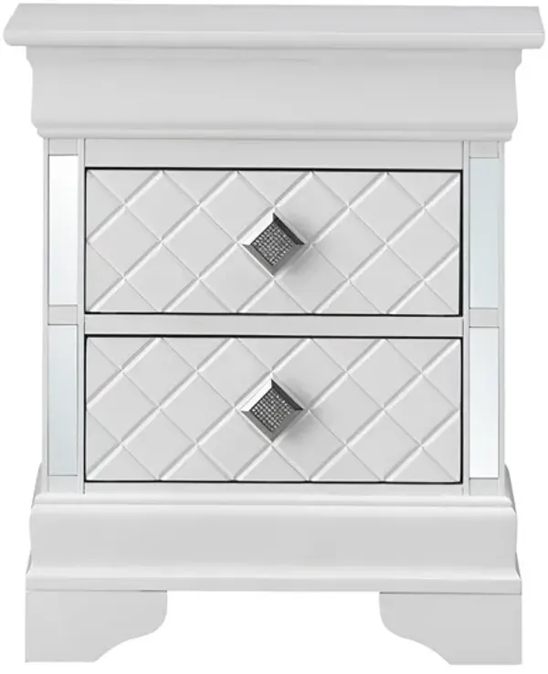 Verona - Accent Nightstand - Silver Champagne