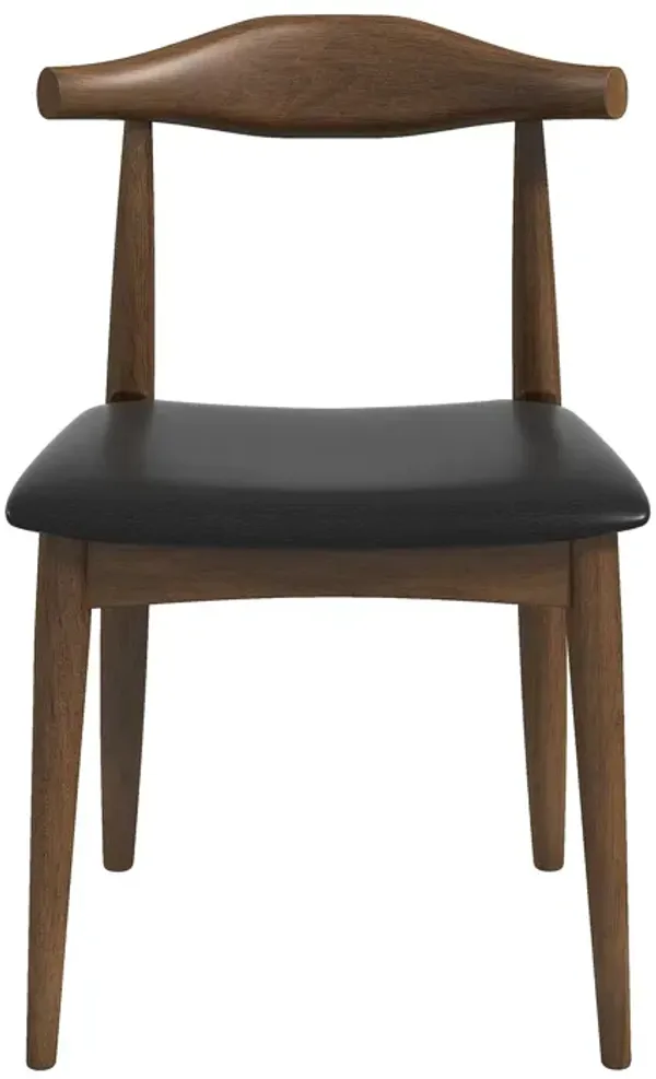 Destiny - Dining Chairs (Set of 2) - Black / Dark Brown