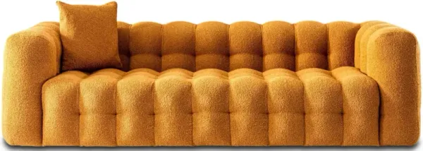 Eden - Modern Tufted Chesterfield Sofa - Burnt Orange / Orange