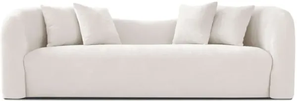 Mason - Mid-Century Modern Luxury Tight Back Curvy Couch - White