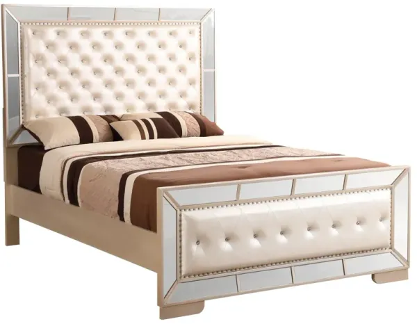 Queen Bed Elegant With Minimalist Design - Off White
