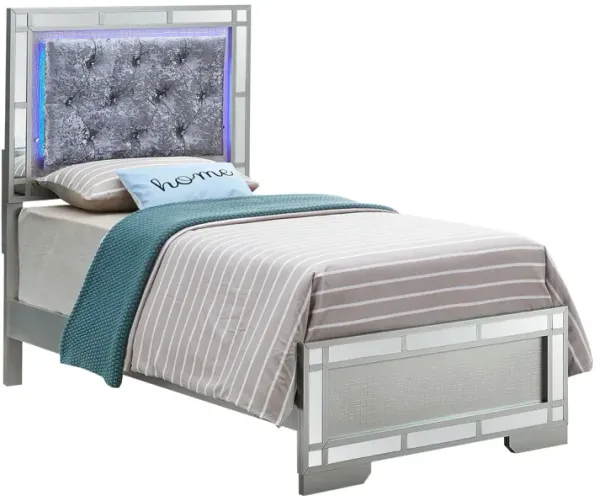 Madison - Twin Bed - Silver Champagne