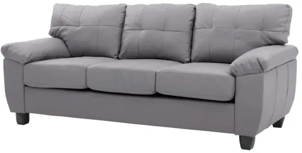 Sophisticated Sofa With Padded Arms - Gray