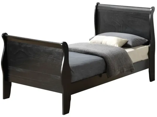 Twin Bed Panel Sleigh - Black