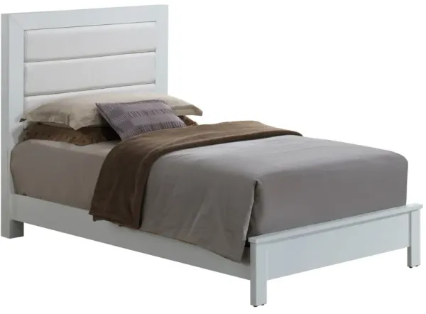 Twin Bed Contemporary - Elegant White