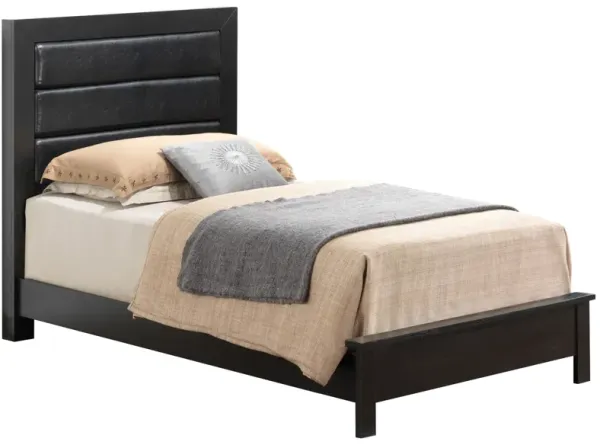 Stylish Transitional Twin Bed - Black