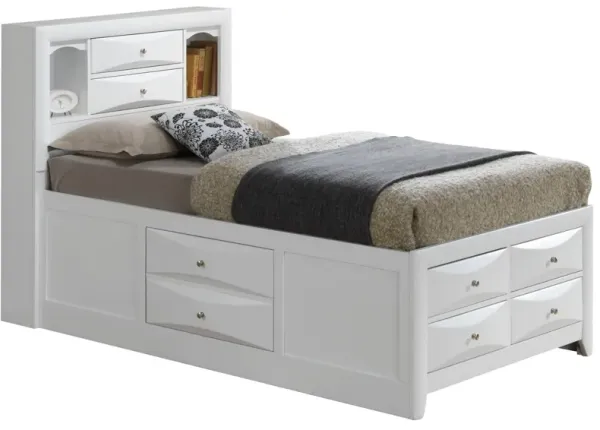 Marilla - Twin Storage Bed - White