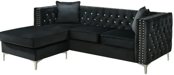 Paige - Sofa Chaise - Black