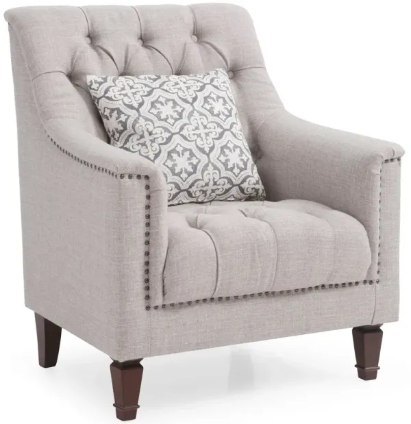 Elegant Traditional Chair - Light Gray