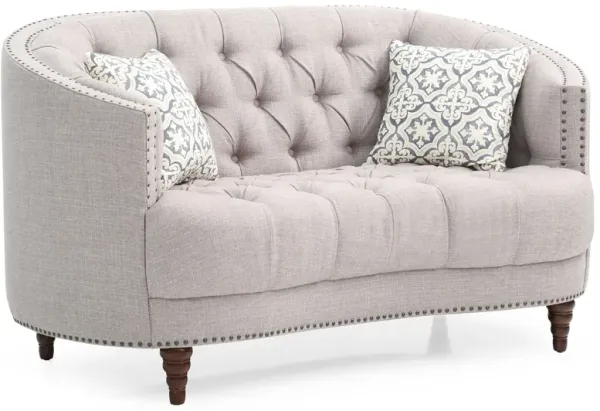 Elegant Loveseat For Cozy Spaces - Light Gray