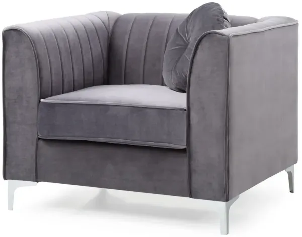 Contemporary Sloped Armchair - Gray