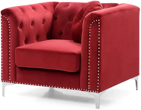 Elegant Contemporary Chair - Burgundy