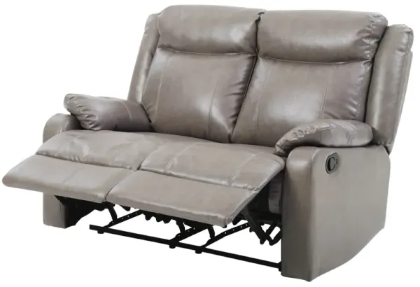 Contemporary Padded Love Seat - Gray