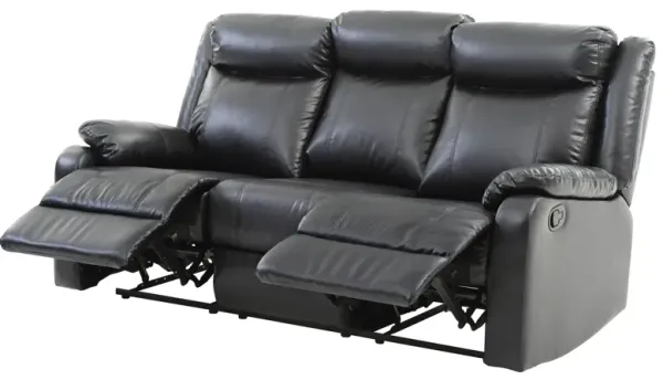Double Reclining Sofa - Black