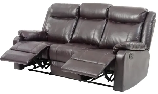 Double Reclining Sofa - Dark Brown
