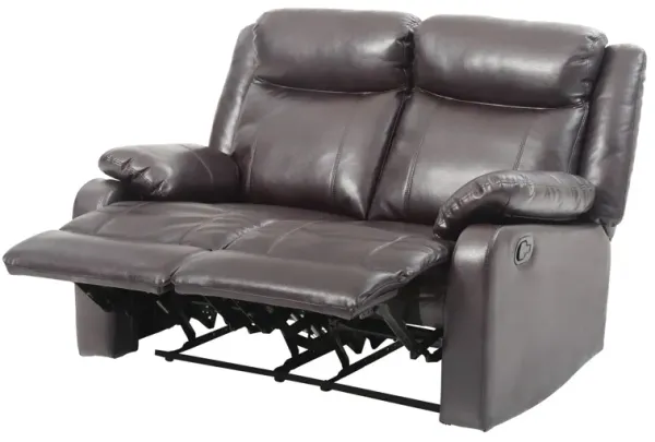 Double Reclining Love Seat - Dark Brown