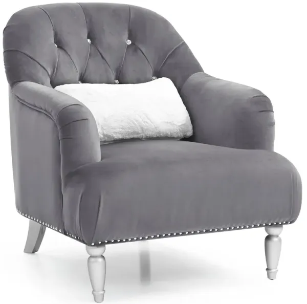 Elegant Traditional Armchair - Gray