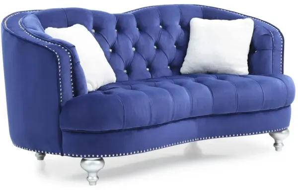 Charming Traditional Loveseat - Blue