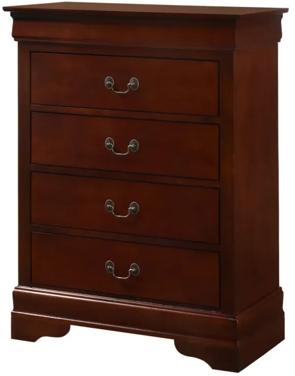 4 Drawer Chest Traditional Style - Cherry