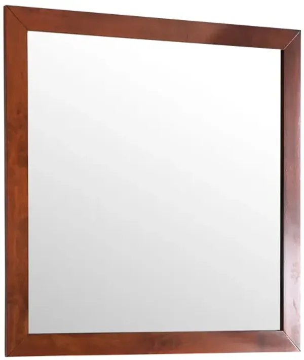 Modern Design Transitional Wall Mirror - Cherry
