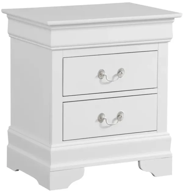 Louis Phillipe - Elegant Nightstand - White