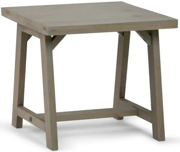 Sawhorse - End Table - Distressed Gray