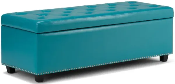 Hamilton - Storage Ottoman - Mediterranean Blue
