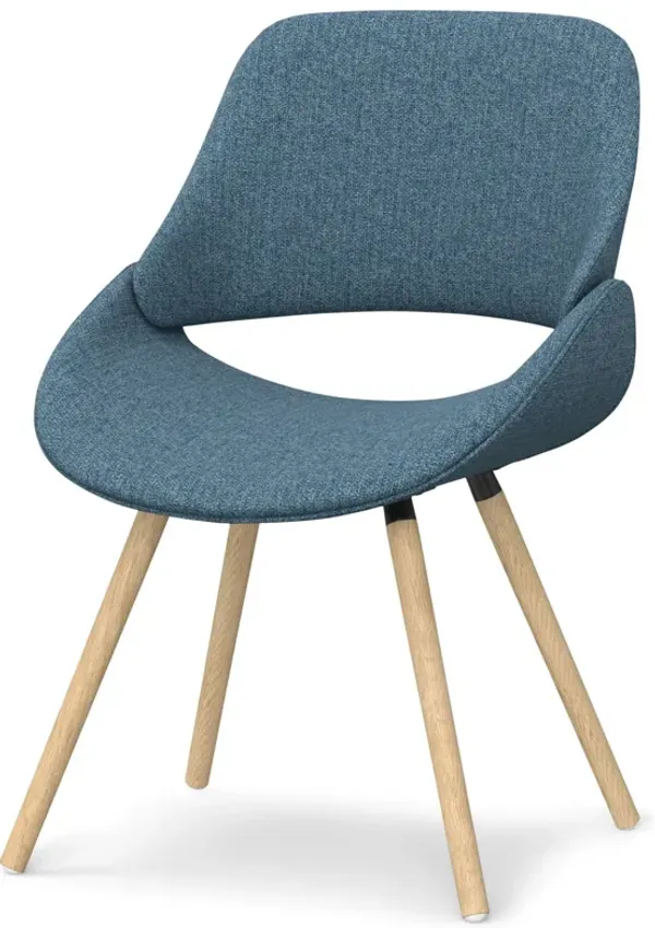 Malden - Bentwood Dining Chair - Denim Blue / Light Brown