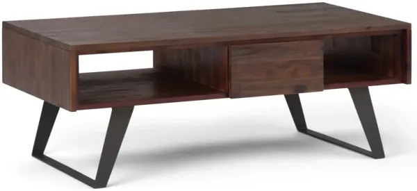 Lowry - Coffee Table - Distressed Charcoal Brown
