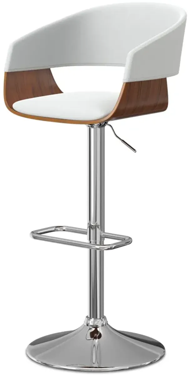 Lowell - Adjustable Swivel Bar Stool - White