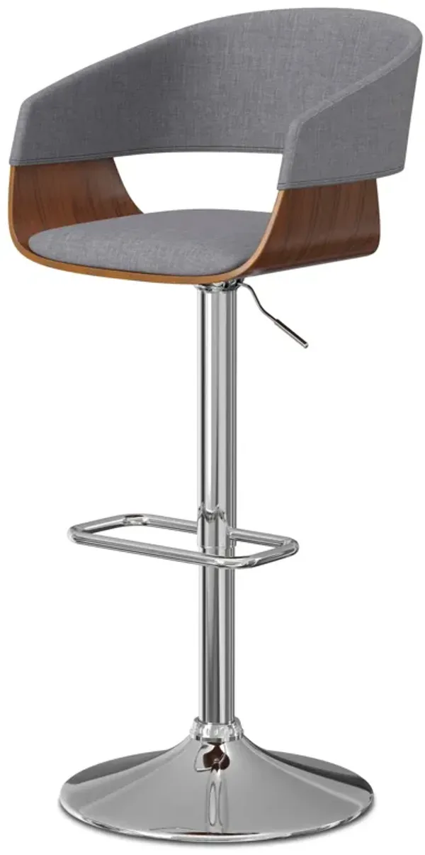Lowell - Adjustable Swivel Bar Stool - Light Gray