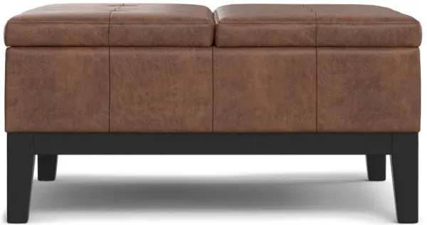 Dover - Lift Top Coffee Table Storage Ottoman - Brown