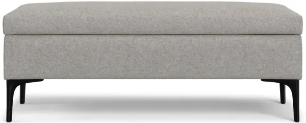 Rebecca - Large Coffee Table Storage Ottoman With Lift Up Lid - Gray