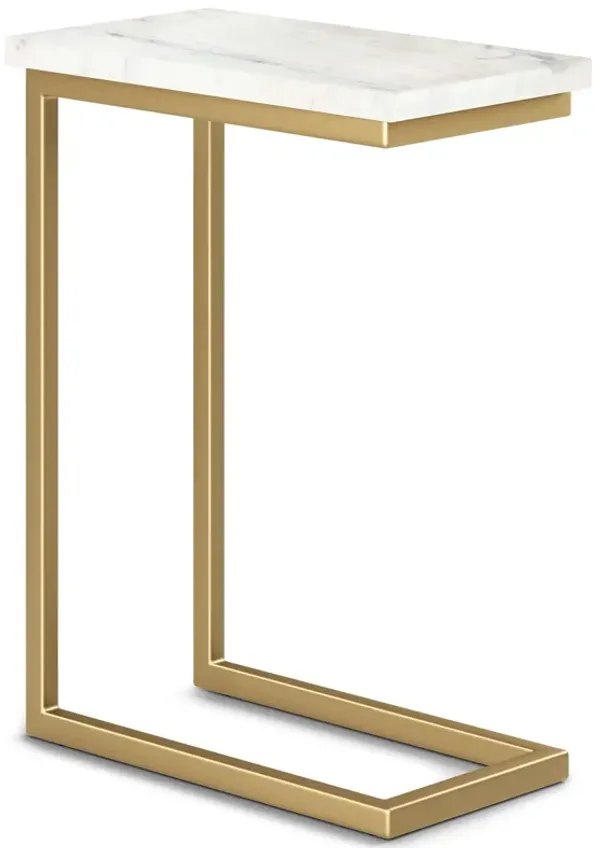 Skyler - C Side Table With Marble Top - Marble Top / Gold
