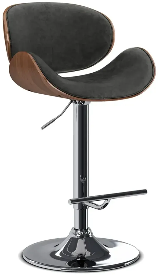 Marana - Bentwood Adjustable Swivel Bar Stool - Distressed Gray