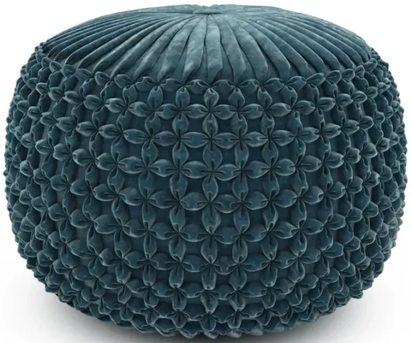 Renee - Round Pouf - Teal