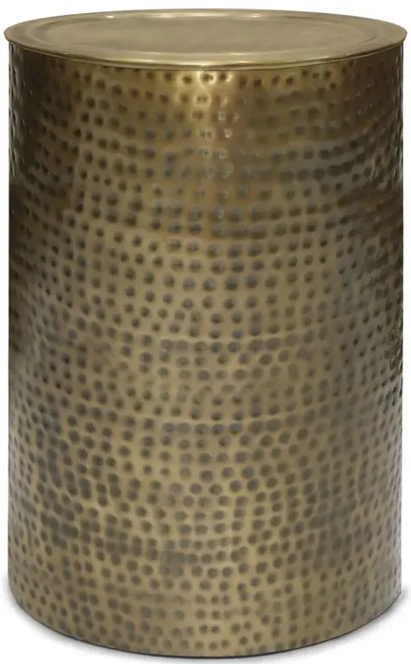 Corbin - Metal Side Table - Hammered Antique Gold