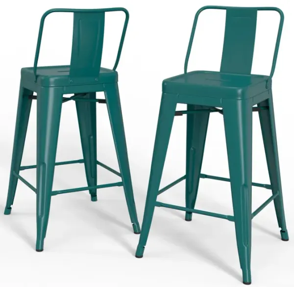 Rayne - Counter Height Stool (Set of 2) - Teal Blue