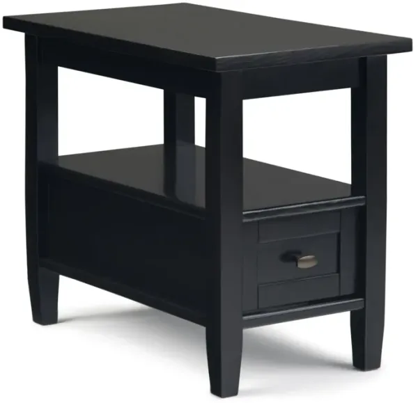 Warm Shaker - Narrow Side Table - Black