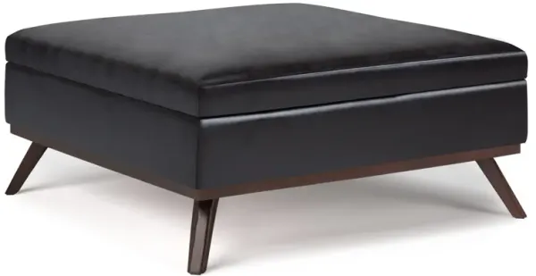 Owen - Square Coffee Table Storage Ottoman - Tanners Brown