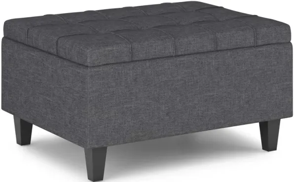 Harrison - Small Coffee Table Storage Ottoman - Slate Gray