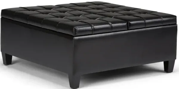 Harrison - Coffee Table Storage Ottoman - Midnight Black