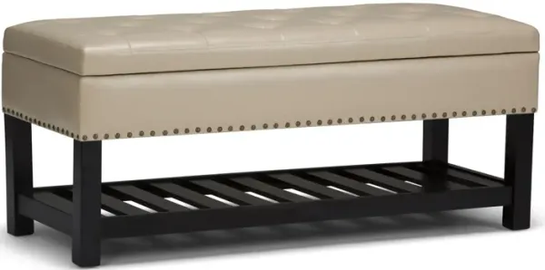 Lomond - Storage Ottoman Bench - Satin Cream