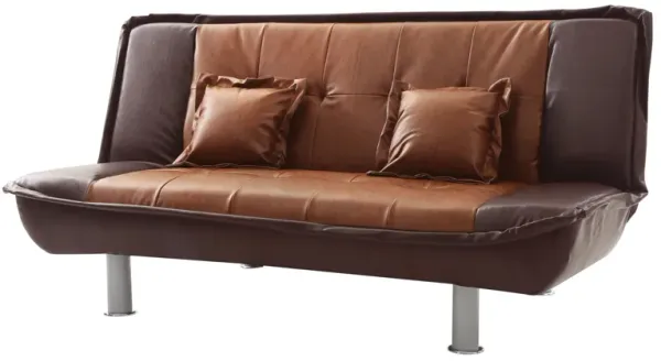 Lionel - Upholstered Sofa Bed - Burgundy