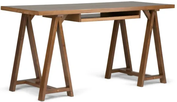 Sawhorse - Desk - Medium Saddle Brown
