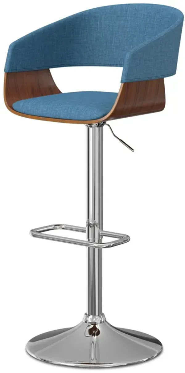 Lowell - Adjustable Swivel Bar Stool - Blue