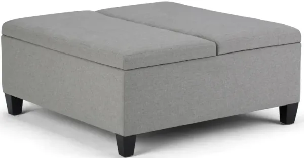 Ellis - Coffee Table Storage Ottoman - Dove Gray