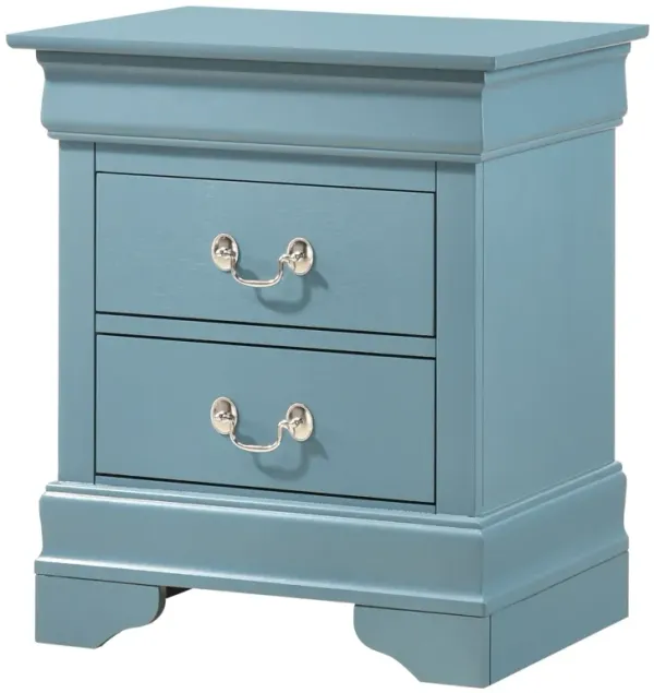 Louis Phillipe - Compact Nightstand - Teal